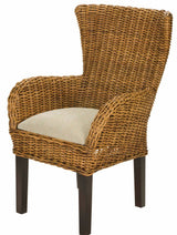 Clarissa Rattan 5 PC Dining Set with Dining Arm Chairs (CZ-DINING) by Designer Wicker Tribor