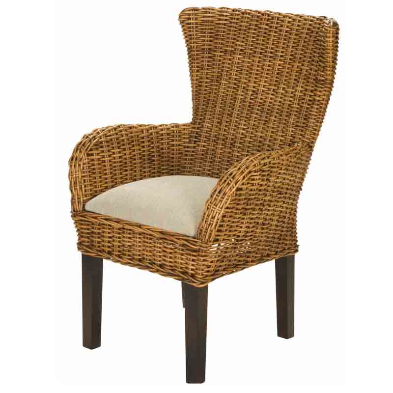 Clarissa Rattan Dining Arm Chairs CZ-22 by Designer Wicker Tribor