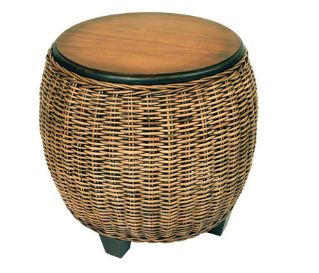 Clarissa Rattan Ottoman CZ-10 by Designer Wicker Tribor