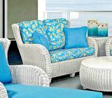 Clarissa White Rattan Loveseat CZ-02 by Designer Wicker Tribor