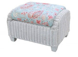 Clarissa White Rattan 5 Pc Living Room Set by Designer Wicker Tribor