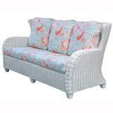 Clarissa White Rattan 5 Pc Living Room Set by Designer Wicker Tribor