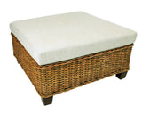 Clarissa Rattan Convertible Ottoman Coffee Table CZ-10B by Designer Wicker Tribor