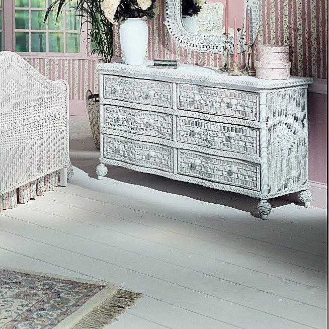 Classic White Bedroom Six Drawer Dresser Stylish – AmericanRattan