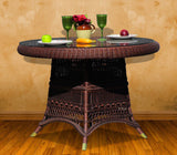 Classic Dining Set of 5 by Spice Island Wicker Model CLDS-B