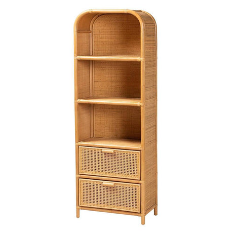 Compass Wicker Fair Rattan Book Case Shelf Cabinet