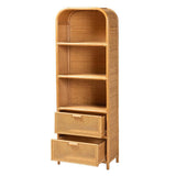 Compass Wicker Fair Rattan Book Case Shelf Cabinet