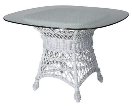 Clarissa White Rattan Dining Set with Arm Chairs CZ-22-SET by Designer Wicker Tribor