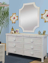 Palm Bay 2 Pc Dresser and Mirror Set Model PBW6D-CCMR by Wicker Fair