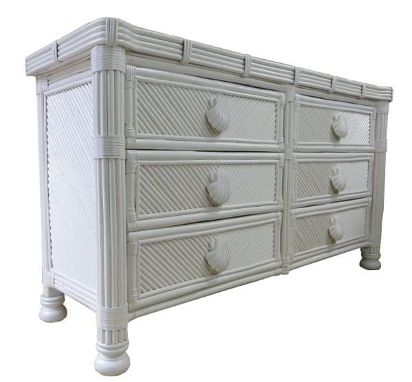 Palm Bay Rattan 6 Drw Dresser Model PB6D by Wicker Fair