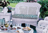 Country White Loveseat Model CACLS from Spice Island Wicker