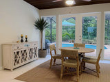 Sankara Dining Set and Creekwood Server Cabinet in Distressed Finish IN6024-SET by Capris Furniture