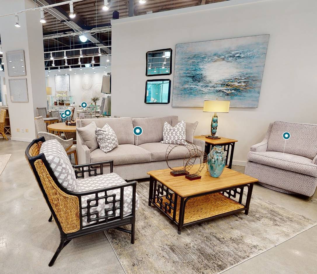 Pacific Coast Rattan 3 Pc Living Room Set from Capris Furniture Model 312-3PC-SET