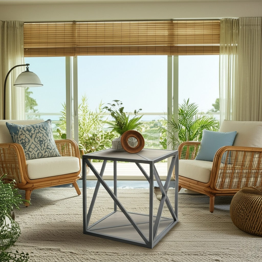 Lumora Rattan Lamp Table by Capris Furniture Model LT370