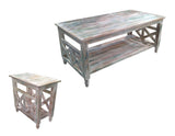 Creekwood Glazed Finish 2 Pc Coffee and End Table Set by Capris Furniture CT379-2PC-SET