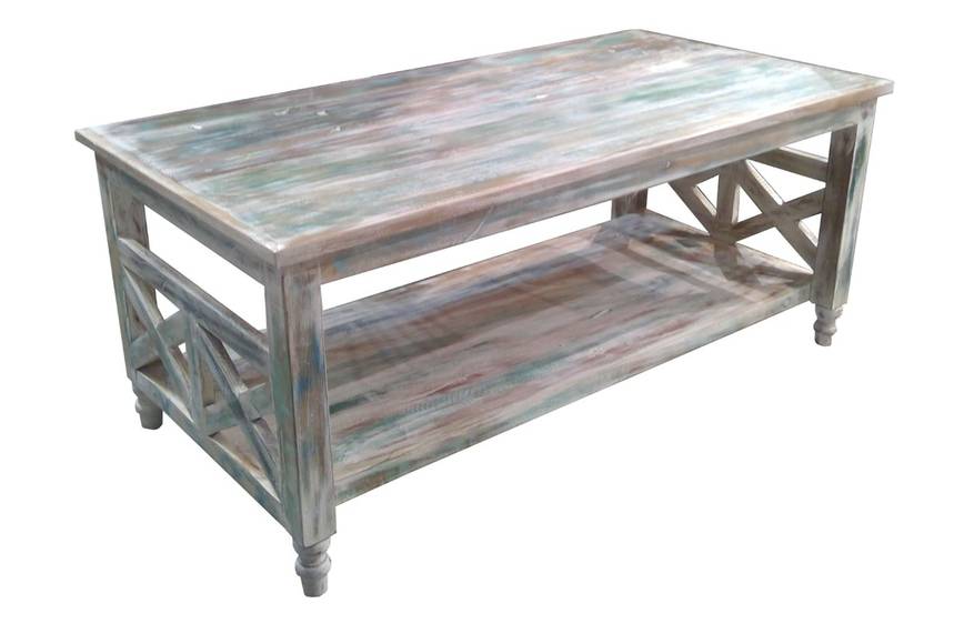 Creekwood Glazed Finish 2 Pc Coffee and End Table Set by Capris Furniture CT379-2PC-SET