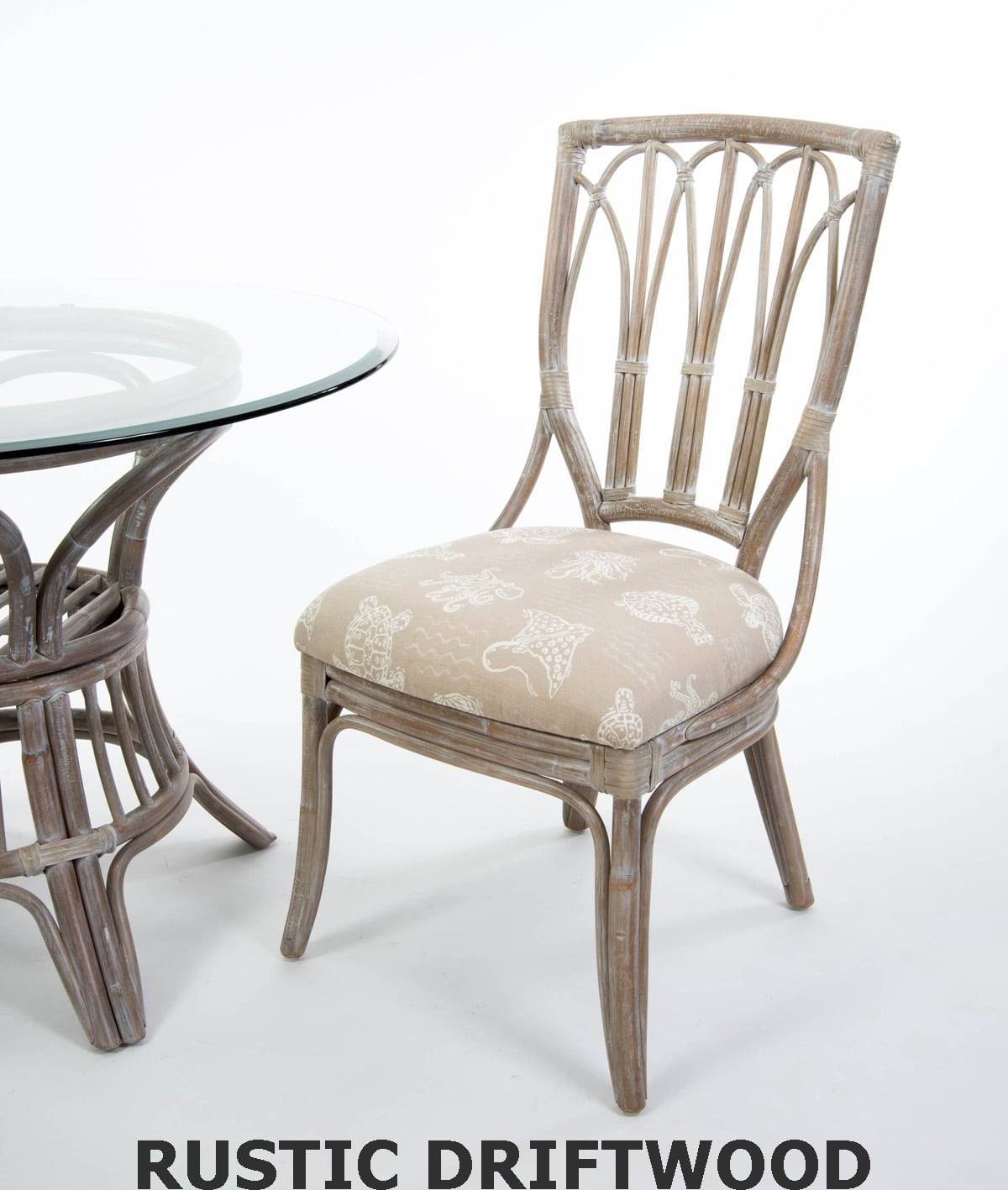 Cuba Rattan 6 Pc Dining Set with Side Chairs by Alexander and Sheriden