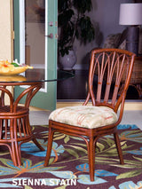 Cuba Rattan Dining Side Chairs CUB001 by Alexander and Sheriden with Cushions Made in USA