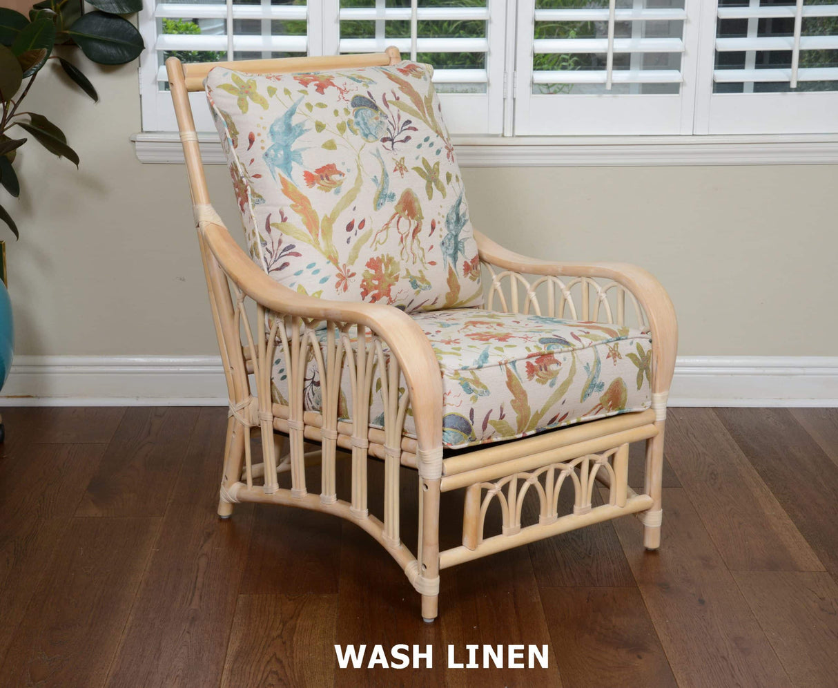 Cuba Rattan 5 Pc Living Room Set CUB-5PC-SET by Alexander and Sheriden with Cushions Made in USA