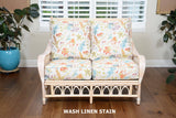 Cuba Rattan Loveseat CUB008 by Alexander and Sheriden with Cushions Made in USA