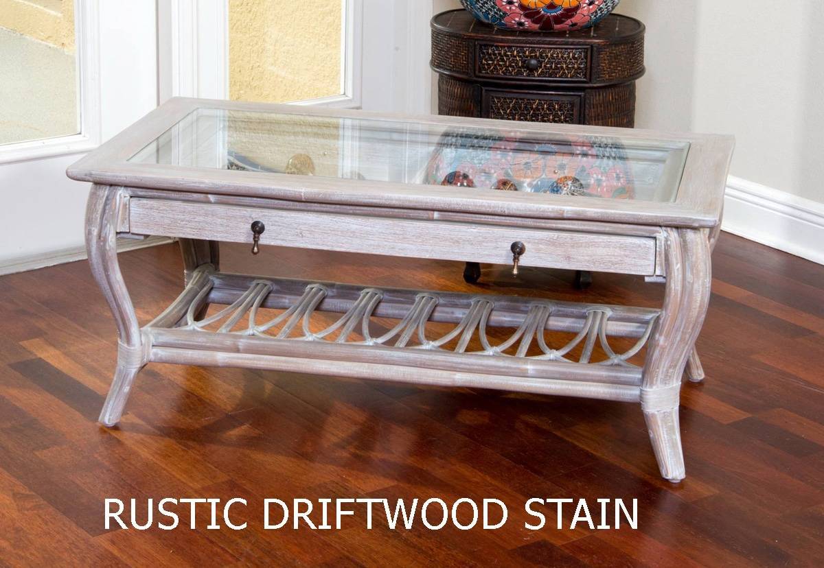 Cuba Rattan Coffee Table CUB022 in Rustic Driftwood by Alexander and Sheriden