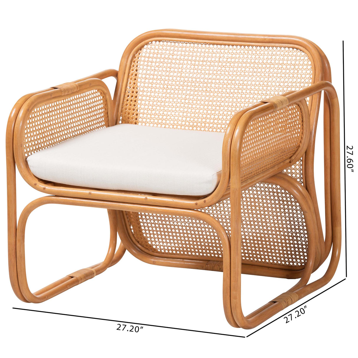 Mohawk Natural Rattan Armchair by Wicker Fair