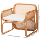 Mohawk Natural Rattan Armchair by Wicker Fair