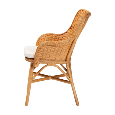 Lelsie Bohemian Light Honey Rattan Dining Chair by Wicker Fair