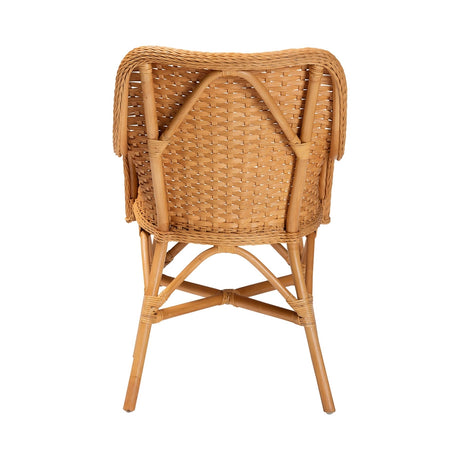 Lelsie Bohemian Light Honey Rattan Dining Chair by Wicker Fair