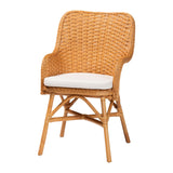 Lelsie Bohemian Light Honey Rattan Dining Chair by Wicker Fair