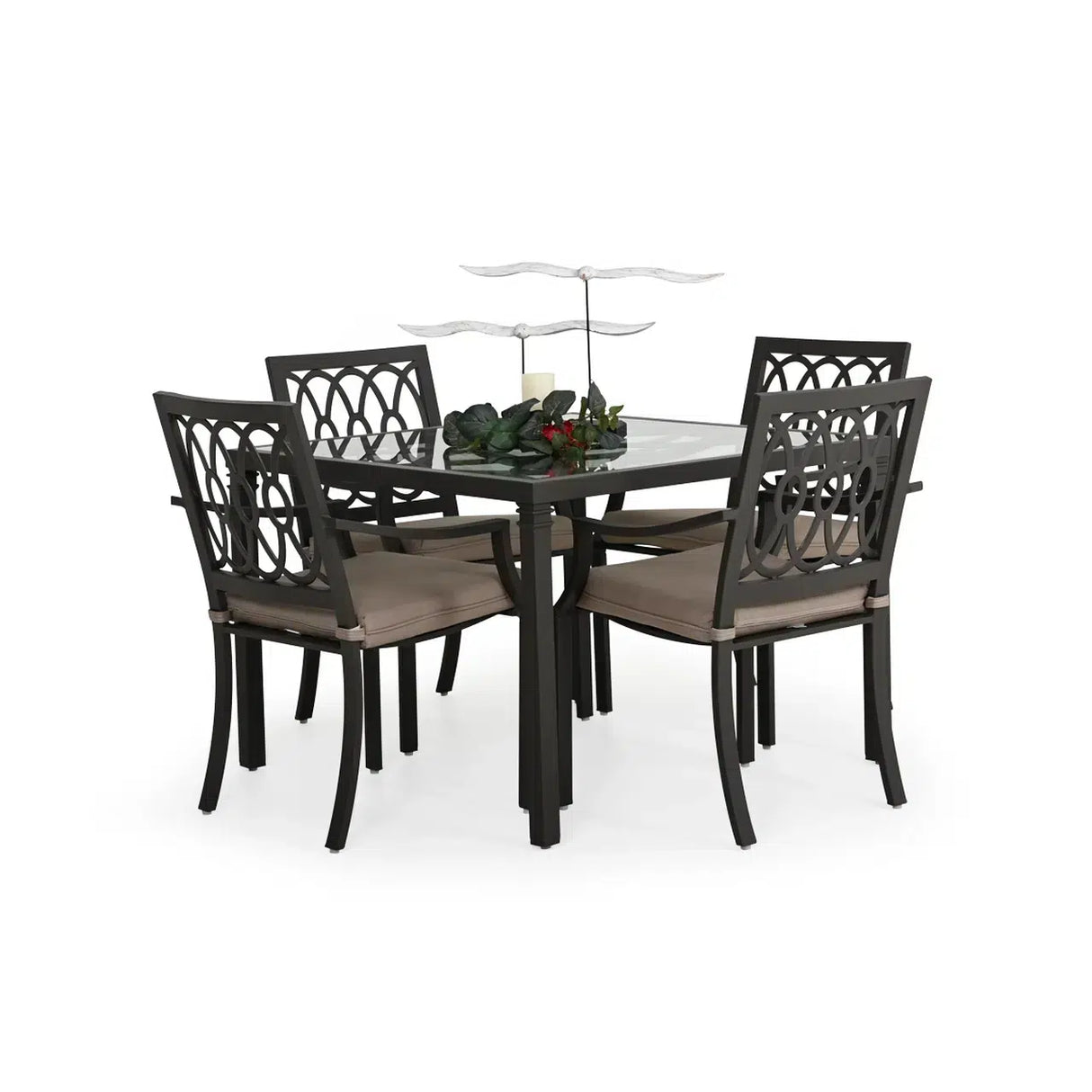 Chippewa Outdoor 5 Piece Aluminum Dining Set Model Chippewa-CHA-5PC-Dining – Choice of Cushions Made in the USA