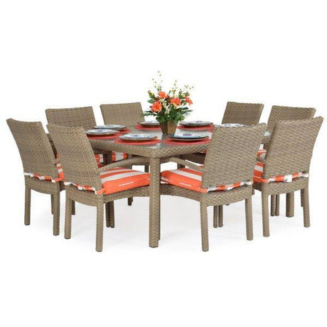 City Light Outdoor 62" Square Dining Table in Oyster Grey Model 6662GOG
