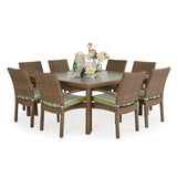 City Light Outdoor Stackable 9 Piece Dining Set in Oyster Grey Model City-Light-OG-Stackable-9PC-Dining