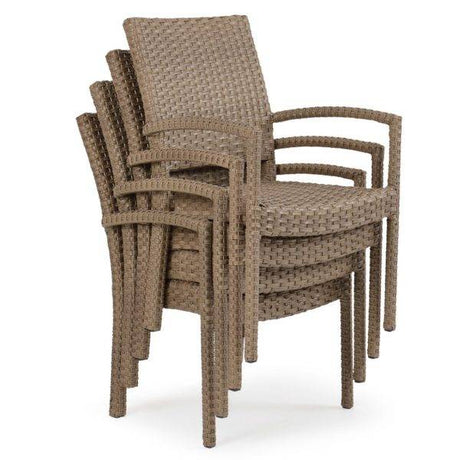 City Light Outdoor Stackable Dining Chair in Oyster Grey Model 6610COG