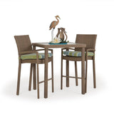 City Light Outdoor Wicker 3 Piece Bar Set in Oyster Grey Model City-Light-OG-Stackable-3PC-Bar