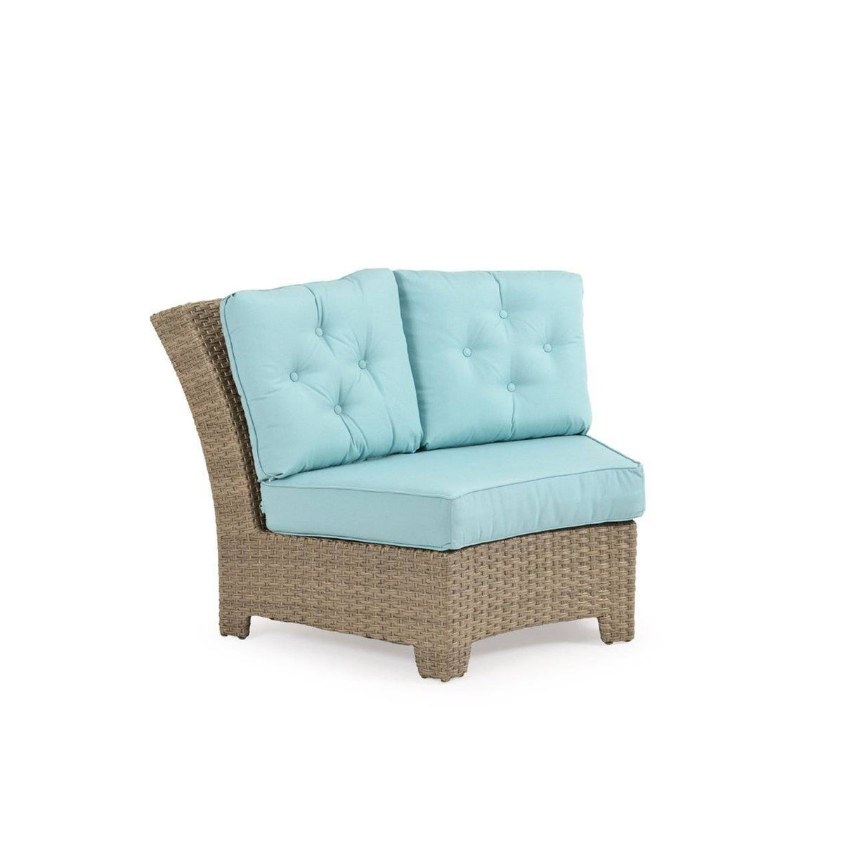 City Light Outdoor Wicker 45 Degree Wedge Chair in Oyster Grey Model 6345WOG