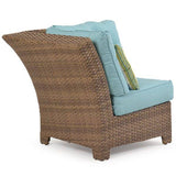 City Light Outdoor Wicker Corner Wedge Chair in Oyster Grey Model 6307OG