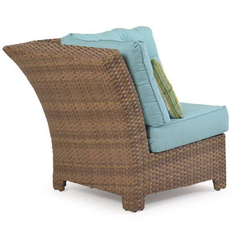 City Light Outdoor Wicker Corner Wedge Chair in Oyster Grey Model 6307OG