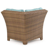 City Light Outdoor Wicker Corner Wedge Chair in Oyster Grey Model 6307OG
