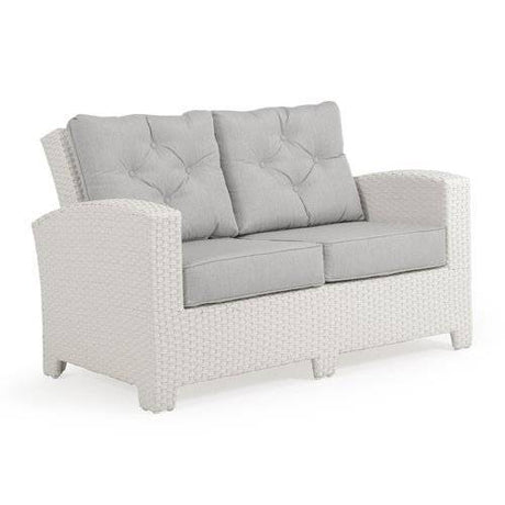 City Light Outdoor Wicker Loveseat in Oyster Grey Model 6602OG