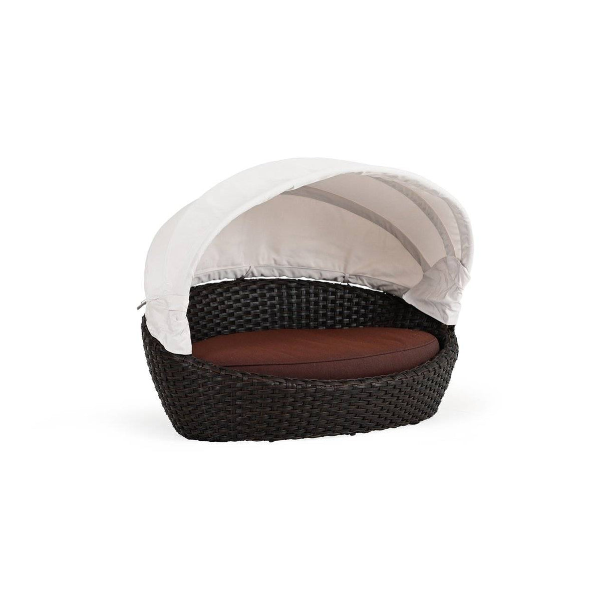 City Light Outdoor Wicker Pet Chaise With Canopy in Tortoise Shell Model 6315-PETTS