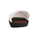 City Light Outdoor Wicker Pet Chaise With Canopy in Tortoise Shell Model 6315-PETTS