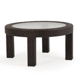 City Light Outdoor Wicker Round Cocktail Table in Oyster Grey Model 6327GOG