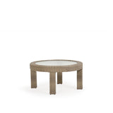 City Light Outdoor Wicker Round Cocktail Table in Oyster Grey Model 6327GOG