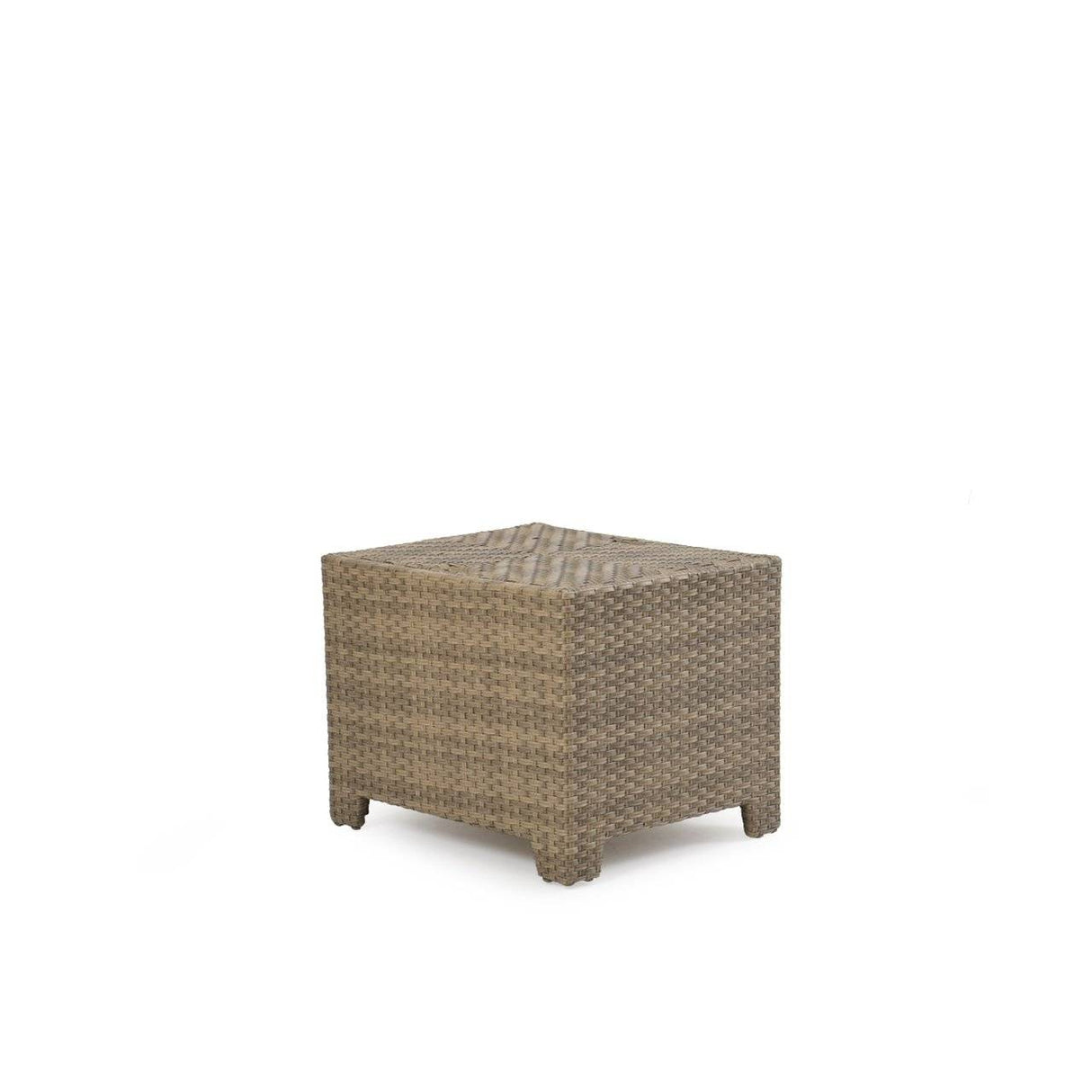 City Light Outdoor Wicker Storage End Table in Oyster Grey Model 6320OG