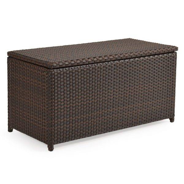 City Light Outdoor Wicker Storage Trunk in Oyster Grey Model 6085OG