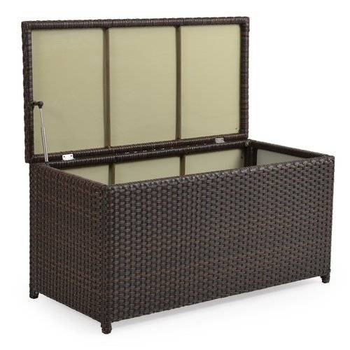 City Light Outdoor Wicker Storage Trunk in Oyster Grey Model 6085OG