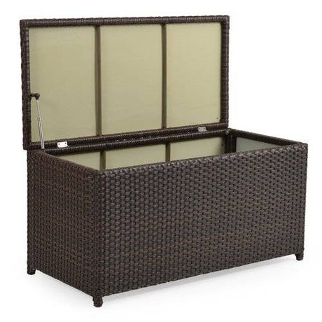City Light Outdoor Wicker Storage Trunk in Oyster Grey Model 6085OG