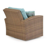 City Light Outdoor Wicker Swivel Glider in Oyster Grey Model 6391OG