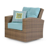 City Light Outdoor Wicker Swivel Glider in Oyster Grey Model 6391OG